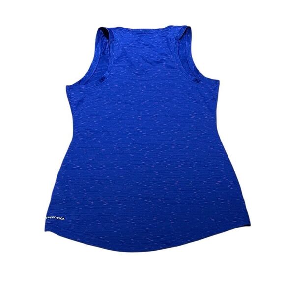 Reebok Women’s Vibrant Blue and Pink Patterned V-neck Tank Top, Size XS - Picture 2 of 6